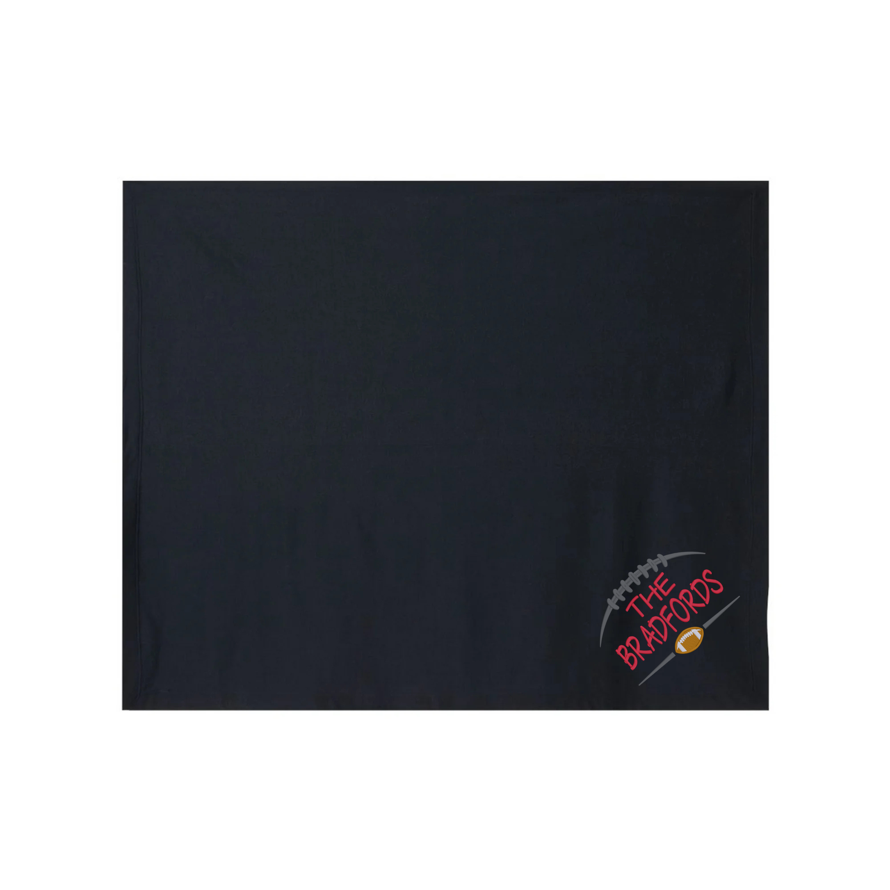 Personalized Football Stadium Blanket | Custom Embroidered Family Throw