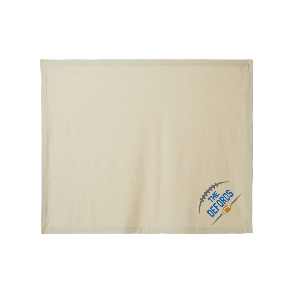 Personalized Football Stadium Blanket | Custom Embroidered Family Throw
