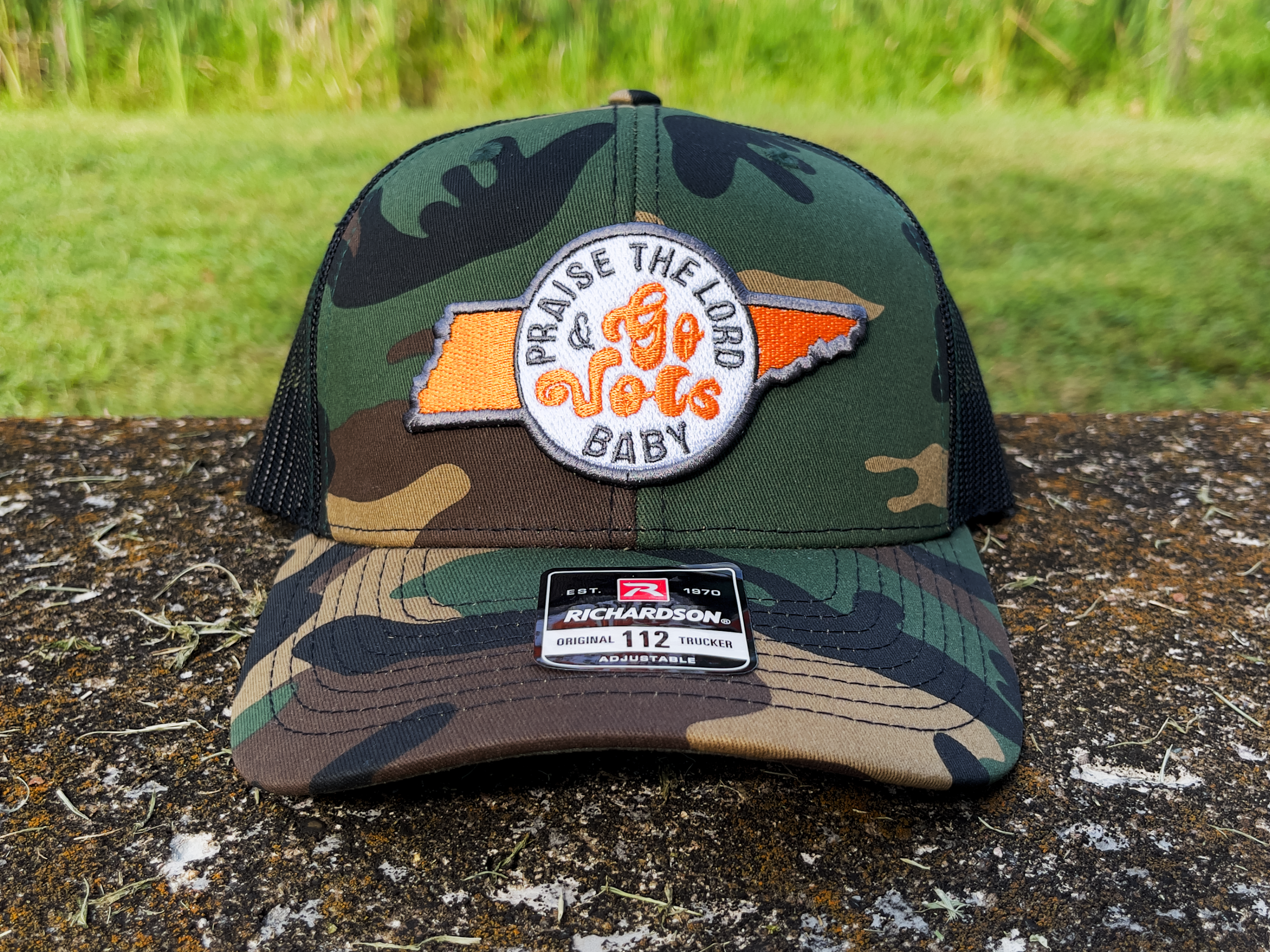 Praise the Lord and Go Vols Baby Trucker Cap