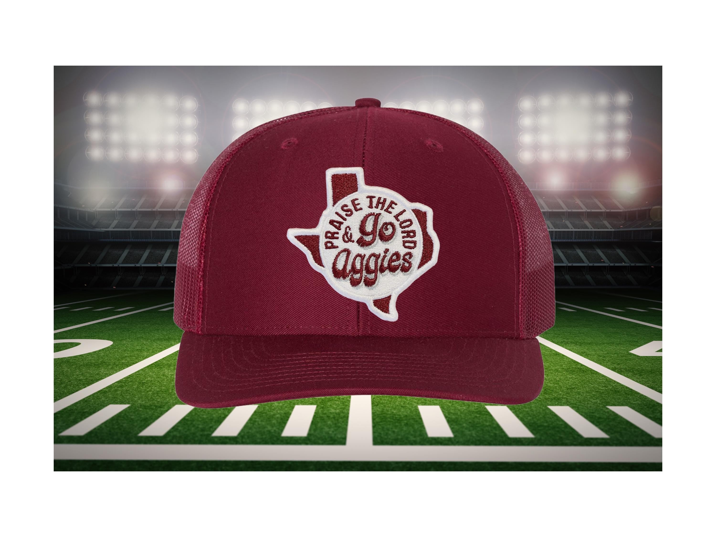 Praise the Lord and Go Aggies Trucker Cap