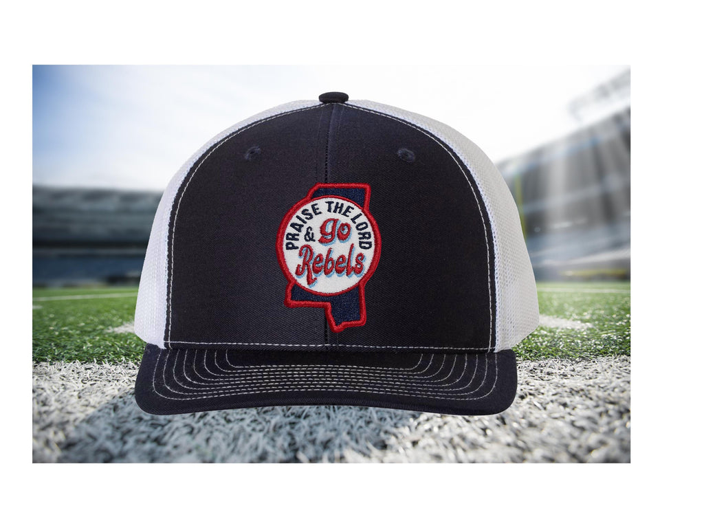 Praise the Lord and Go Rebels Trucker Cap