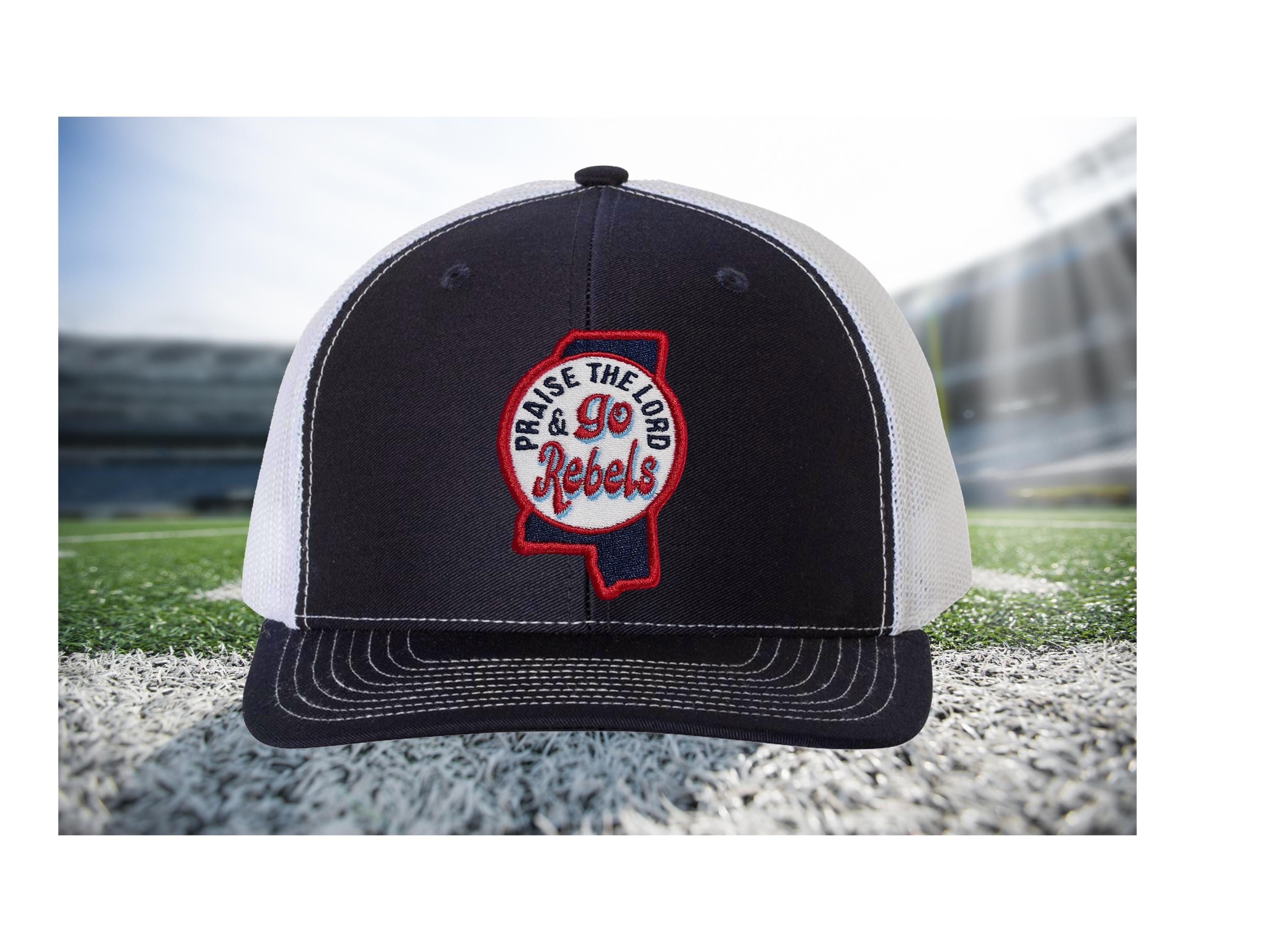 Praise the Lord and Go Rebels Trucker Cap