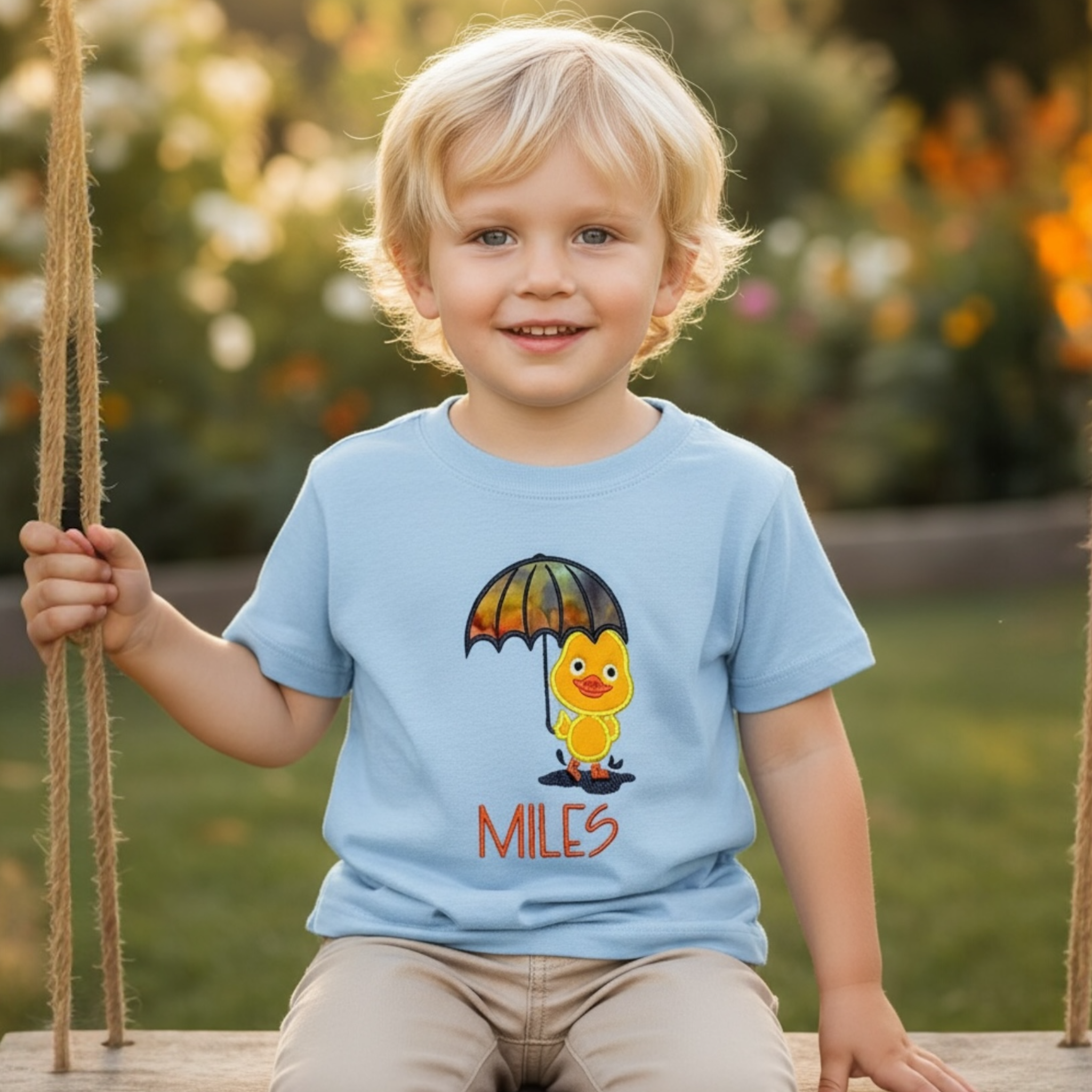 Personalized Puddle Duck Shirt | Custom Name Children’s Rainy Day Tee