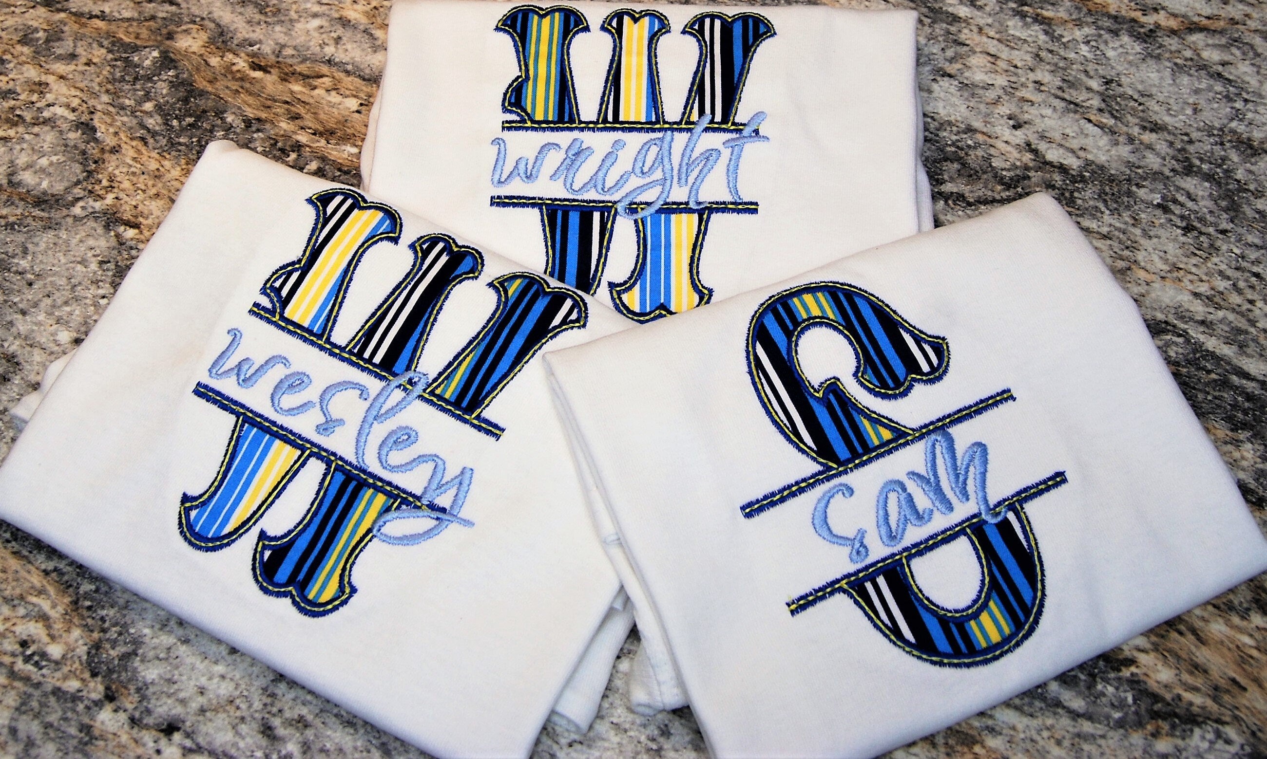Toddler Personalized Split Letter Shirt – Custom Initial Tee