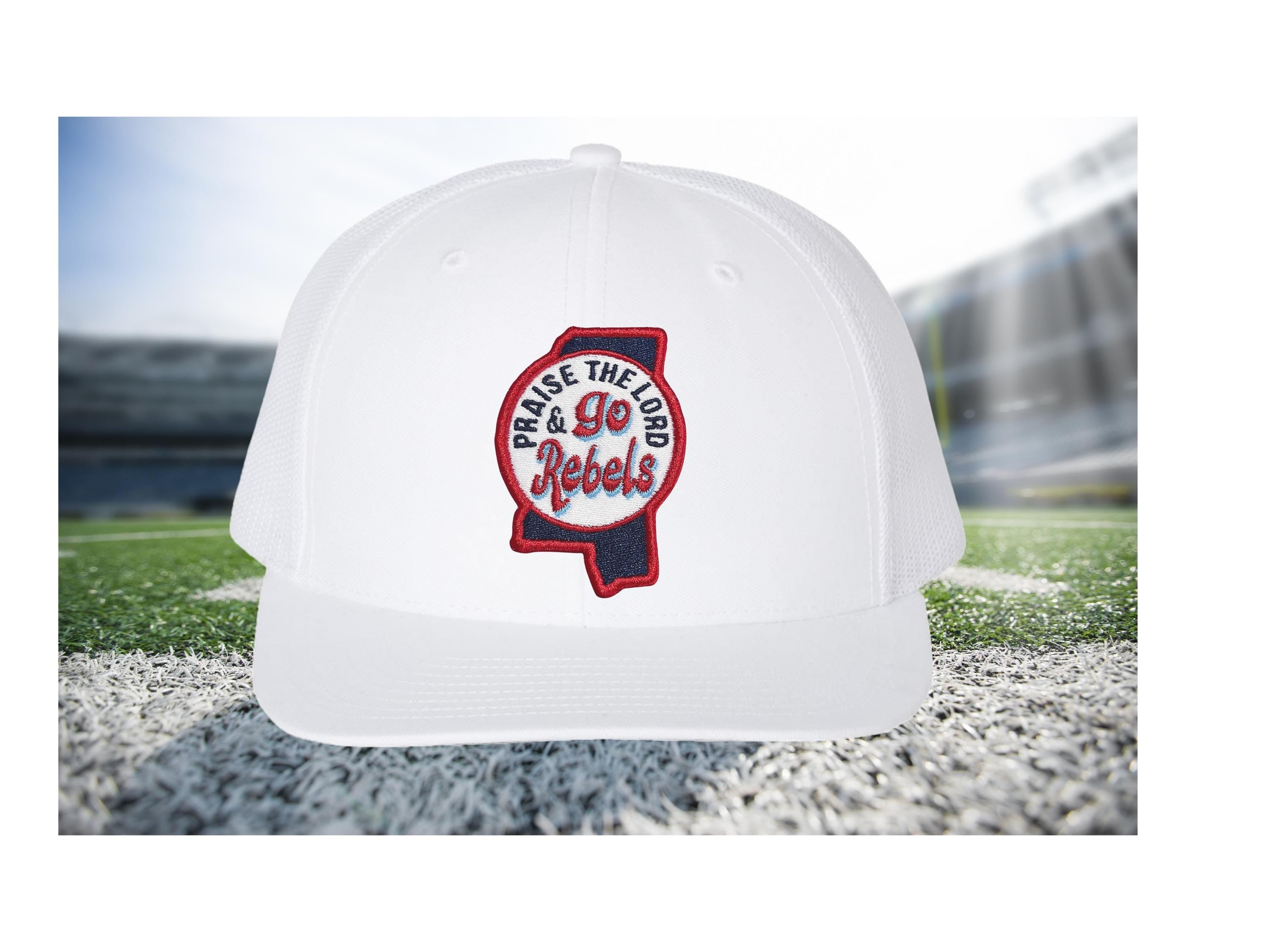 Praise the Lord and Go Rebels Trucker Cap