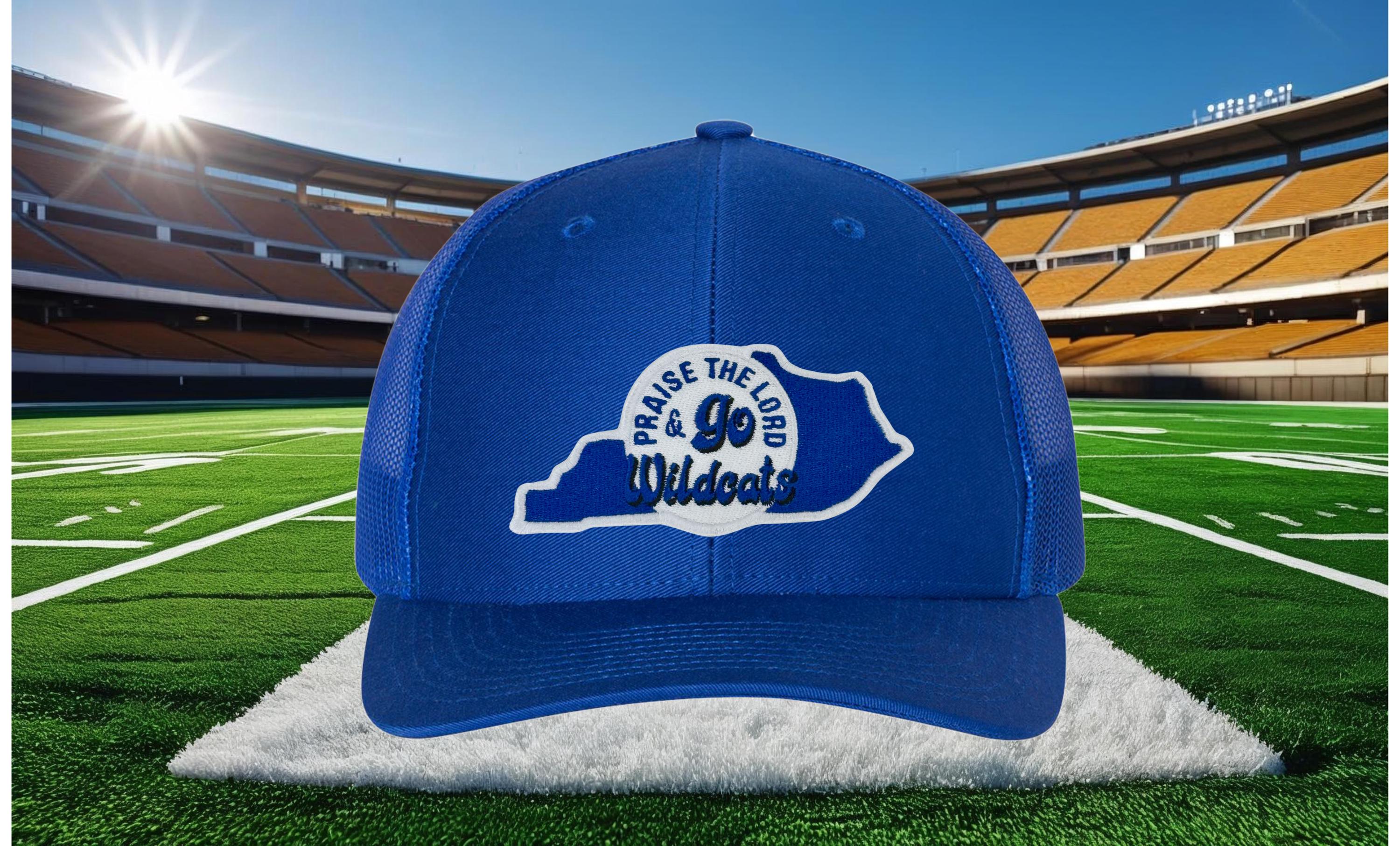 Praise the Lord and Go Wildcats Trucker Cap