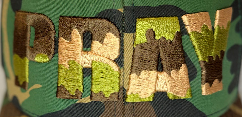 Puff Embroidered “PRAY” Hat Trucker Cap Faith Based 3D Embroidery