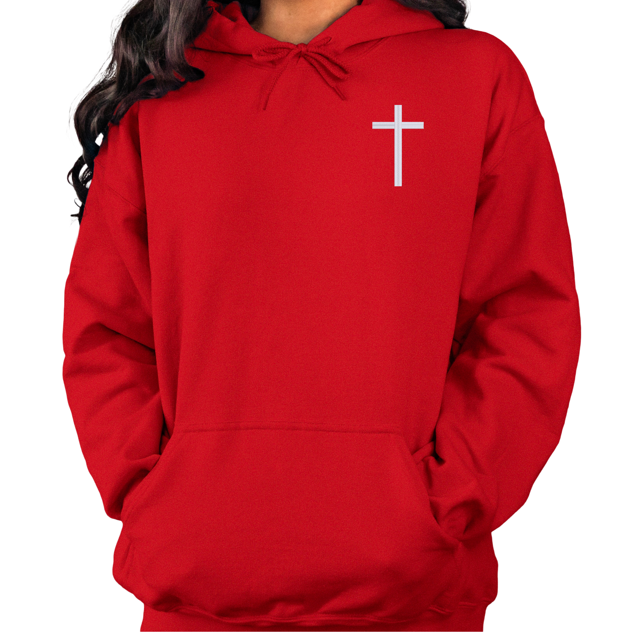 Simple Cross Embroidered Sweatshirt | Minimal Christian Faith Apparel