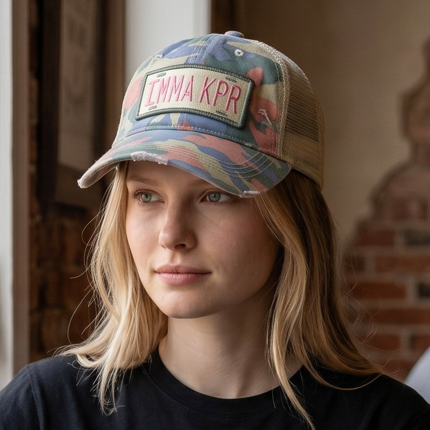 Custom License Plate Patch Trucker Hat