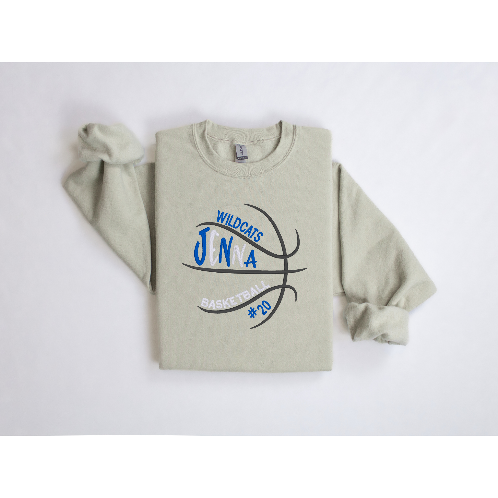 Custom Embroidered Basketball Frame Sweatshirt