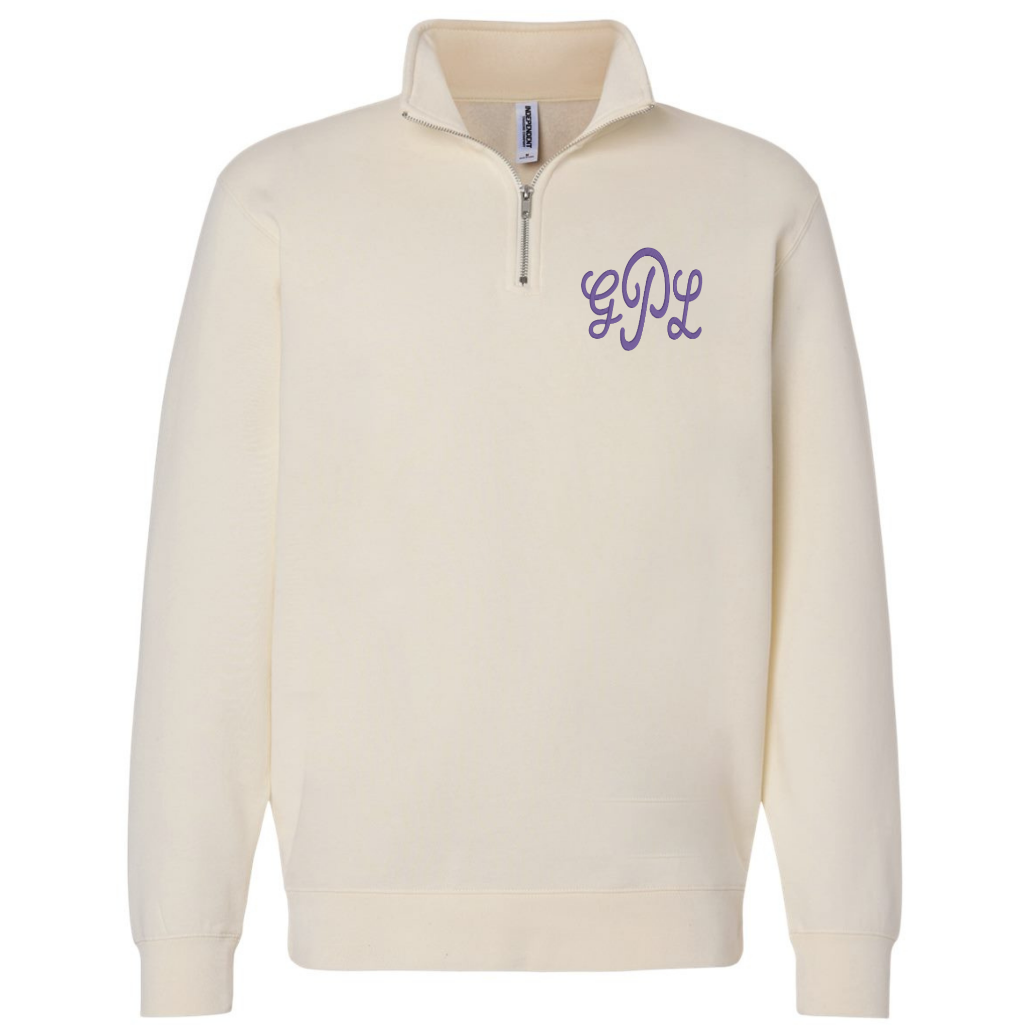 Custom 3D Puff Monogram Quarter Zip Medium Weight Sweatshirt