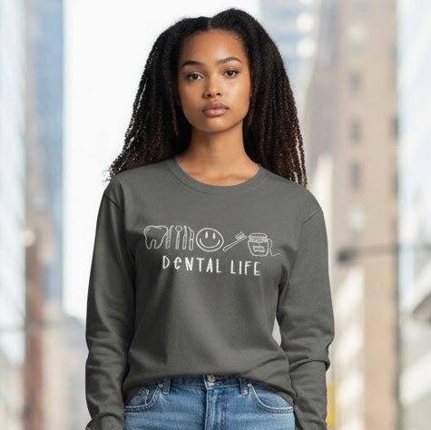 Dental Life Shirt with Icons Dental Office Apparel