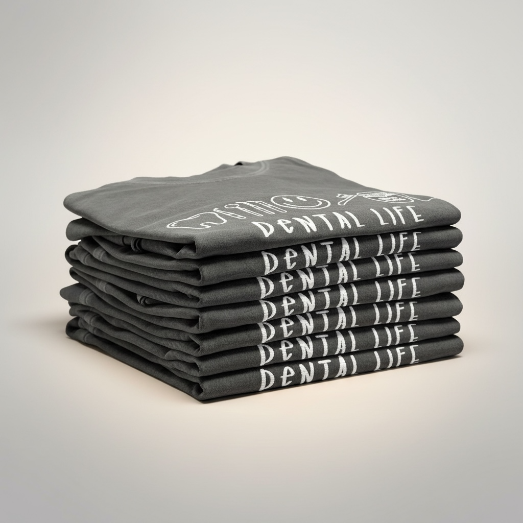 Dental Life Shirt with Icons Dental Office Apparel