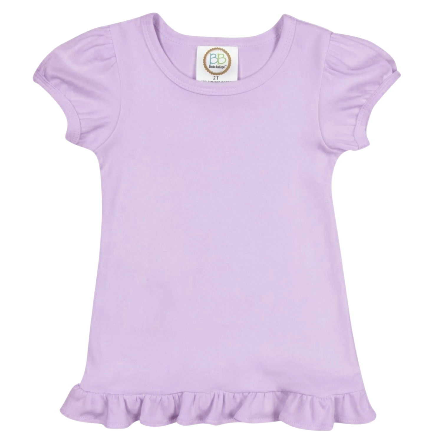 Girls Puff Sleeve Ruffle Shirt Personalized Embroidered Name & Custom Design