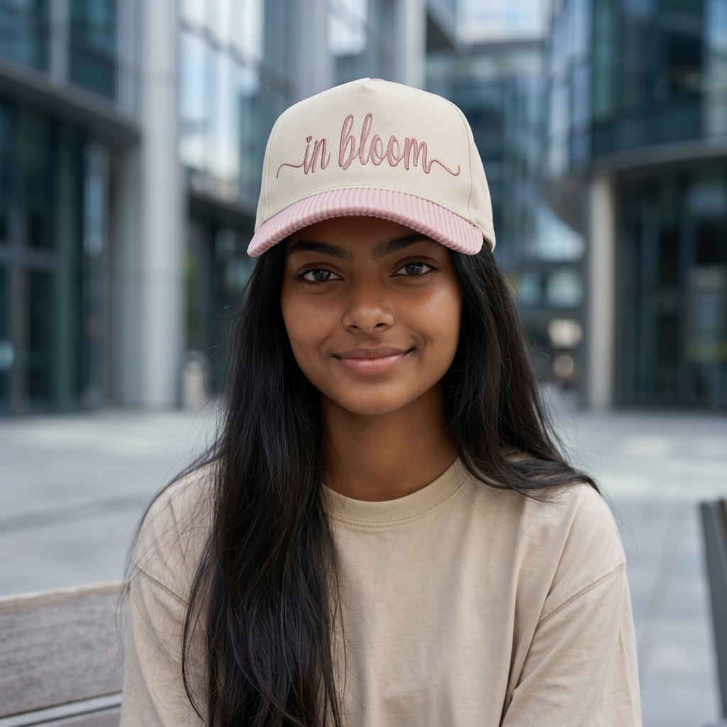 Custom Corduroy Bill Embroidered Cap