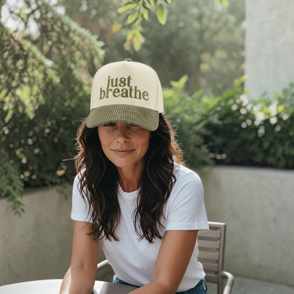 Custom Corduroy Bill Embroidered Cap