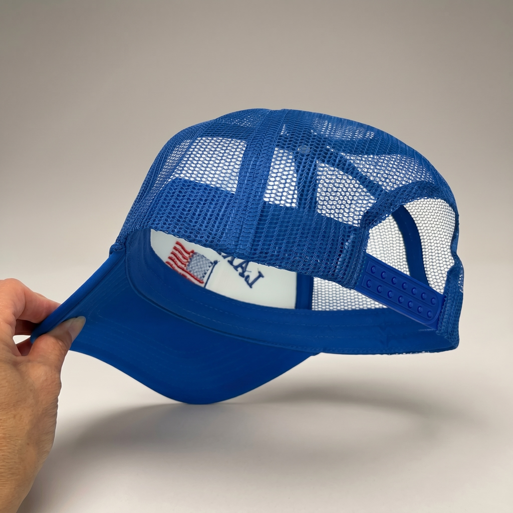 Lake It Easy Embroidered Foam Trucker Hat Patriotic Lake Life Cap