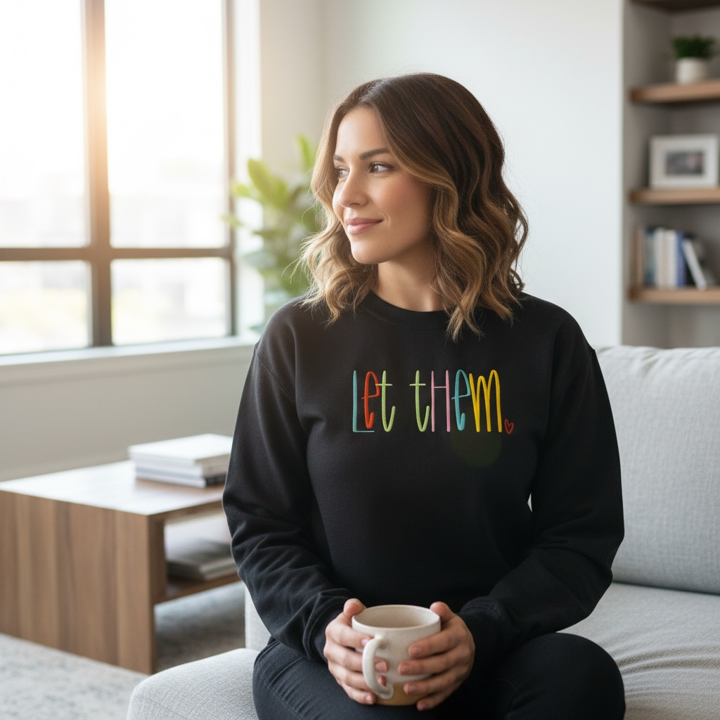Let Them Embroidered Sweatshirt