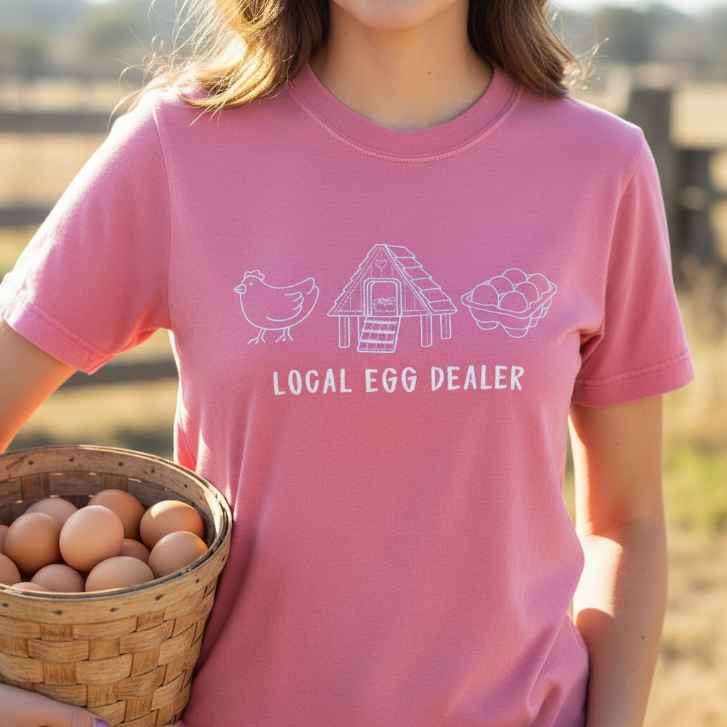 Local Egg Dealer Embroidered Shirt