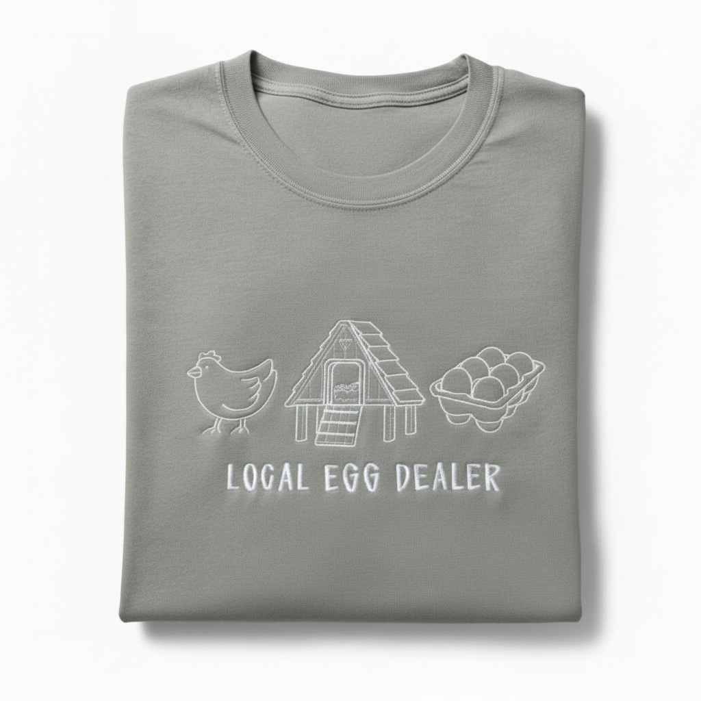 Local Egg Dealer Embroidered Shirt