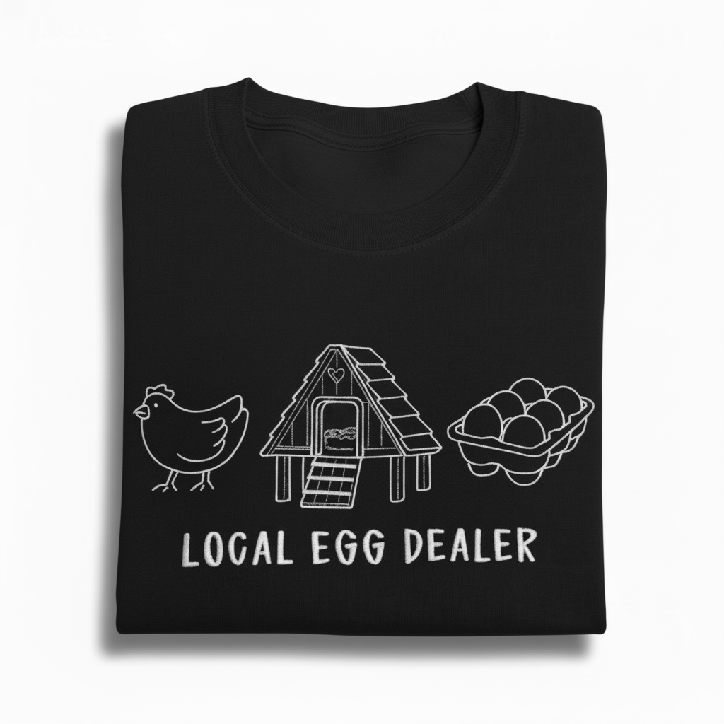 Local Egg Dealer Embroidered Shirt