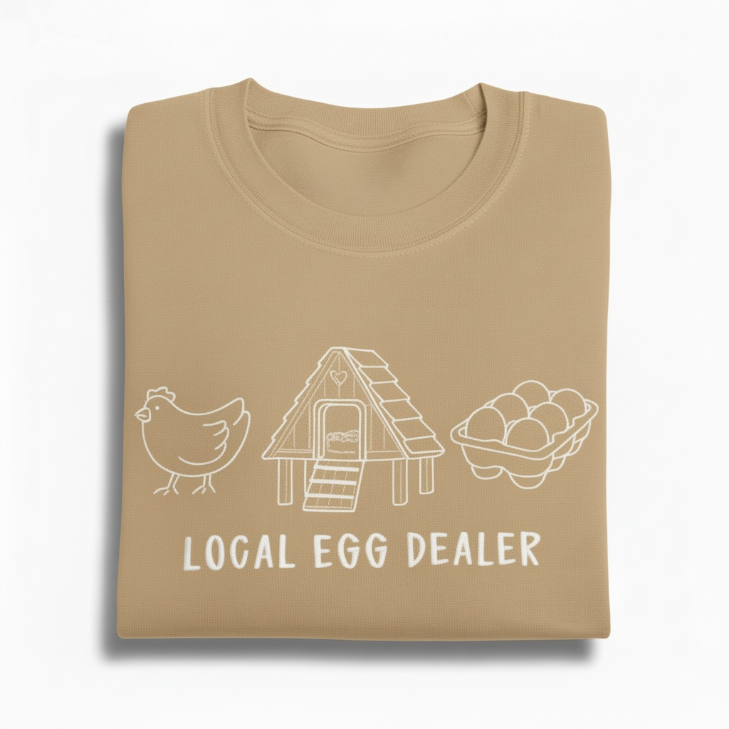 Local Egg Dealer Embroidered Shirt