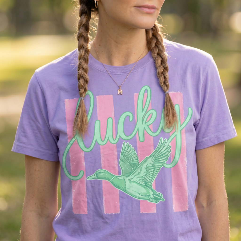 Lucky Duck Comfort Colors Graphic Tee