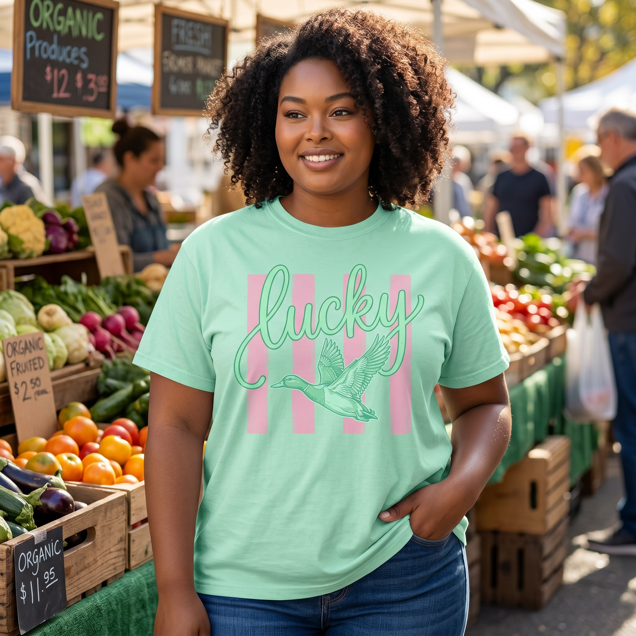 Lucky Duck Comfort Colors Graphic Tee