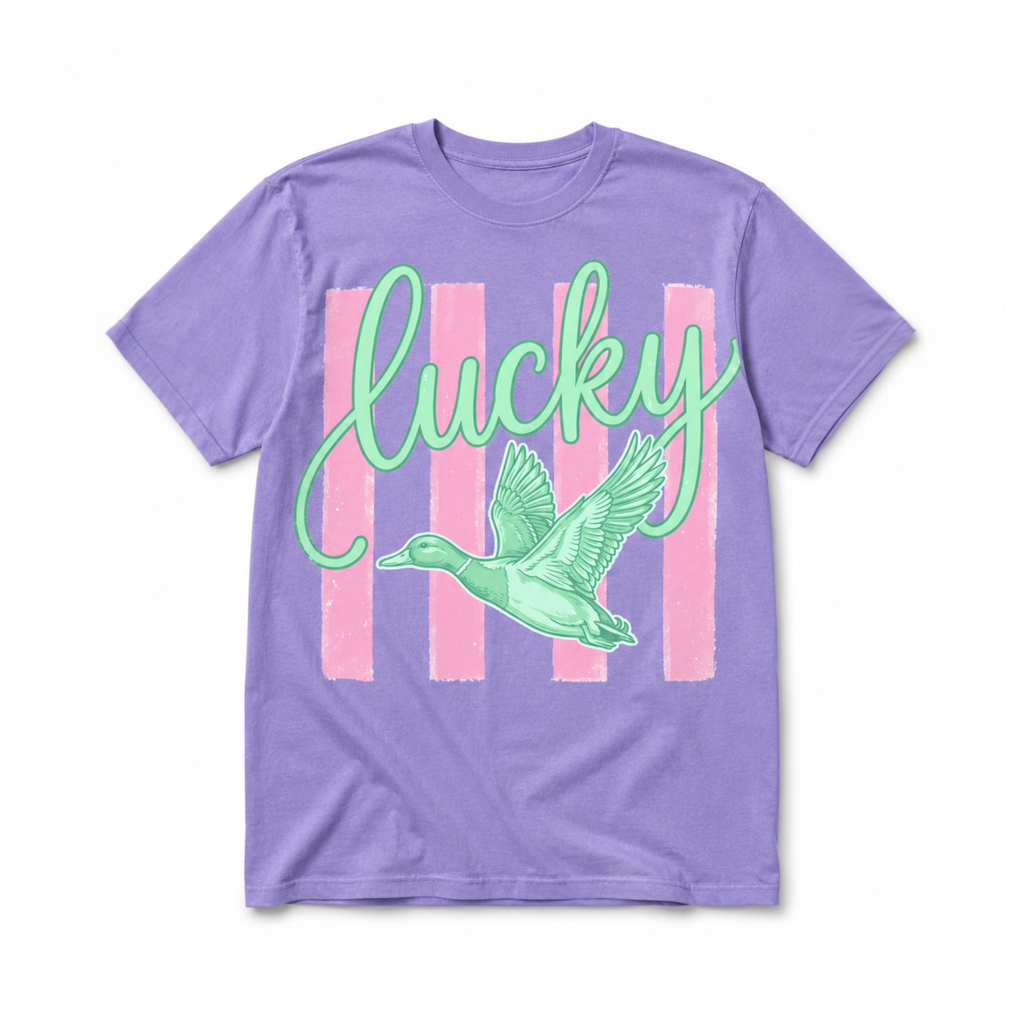 Lucky Duck Comfort Colors Graphic Tee