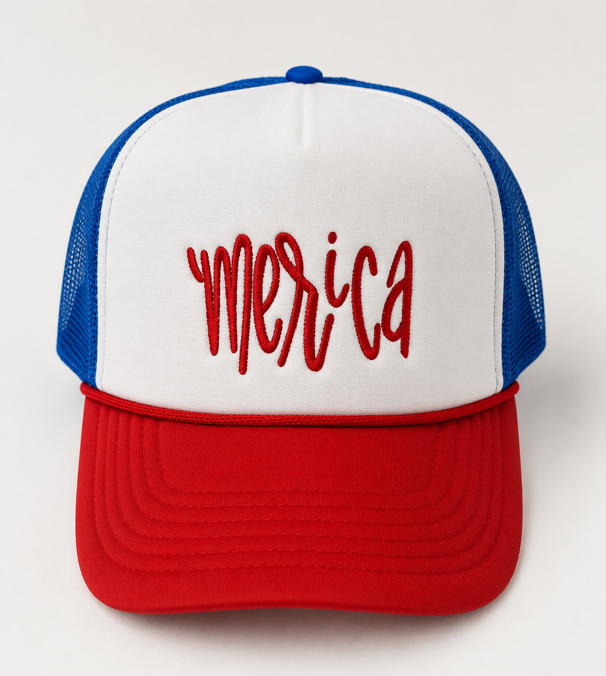 ’Merica Embroidered Foam Rope Trucker Hat