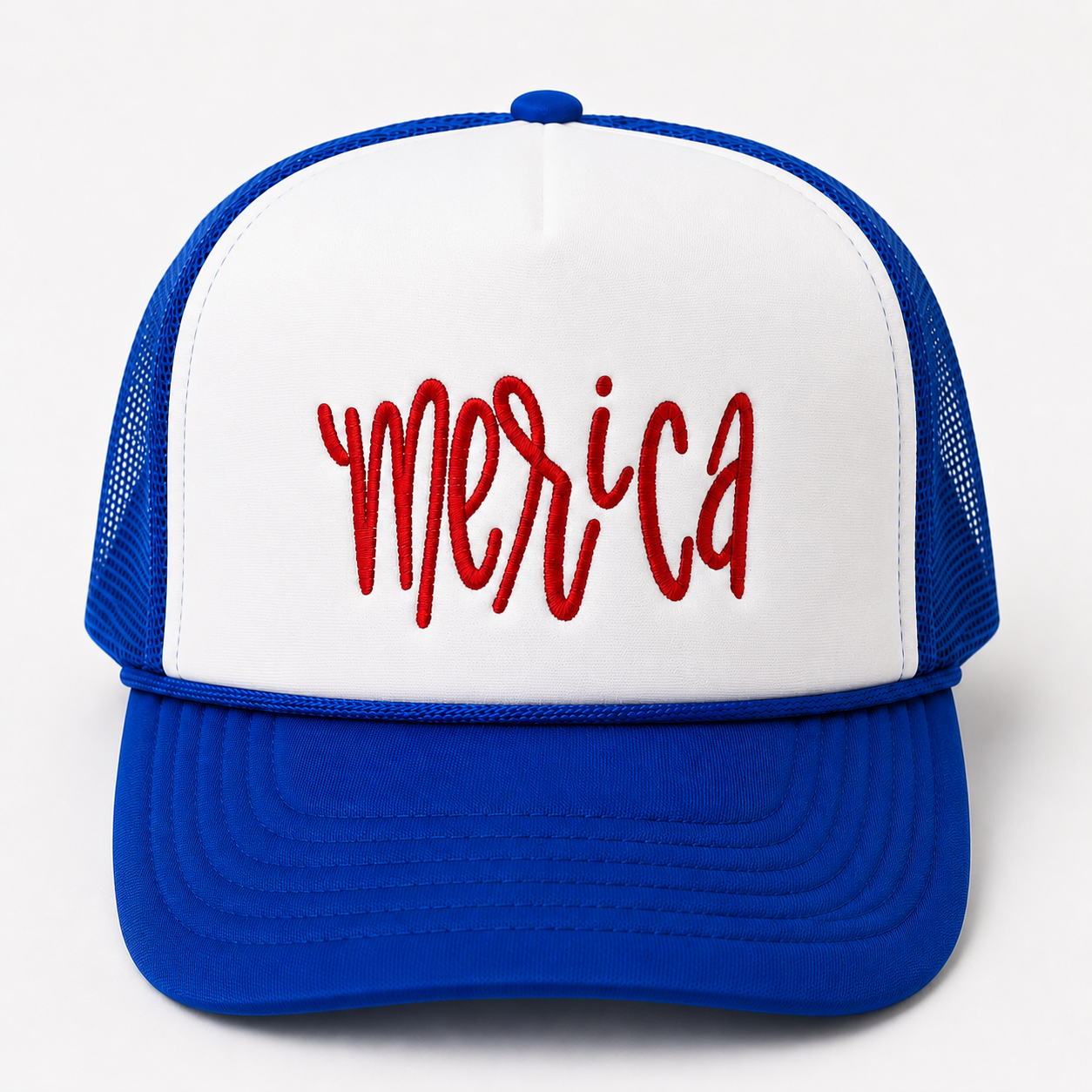 ’Merica Embroidered Foam Rope Trucker Hat