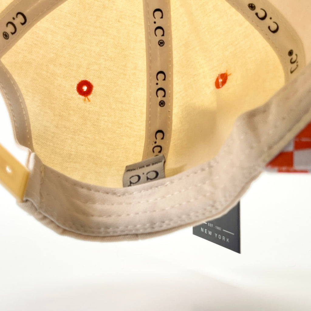Smokey & Co. Orange & White Checkerboard Embroidered Cap