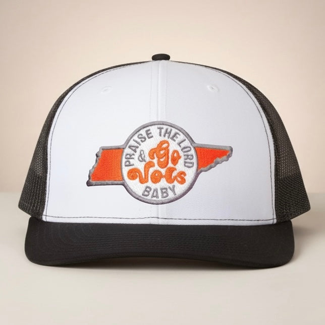 Praise the Lord and Go Vols Baby Trucker Cap