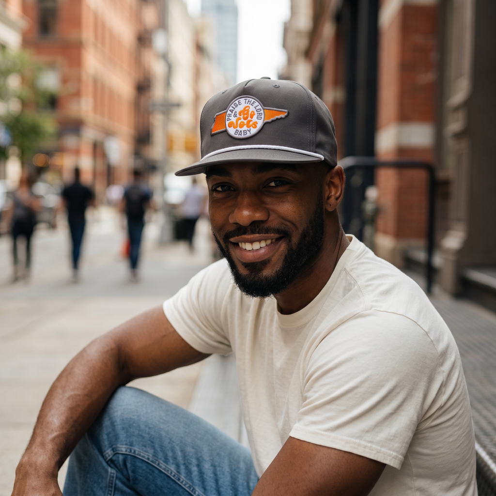 Praise the Lord and Go Vols Baby Rope Cap