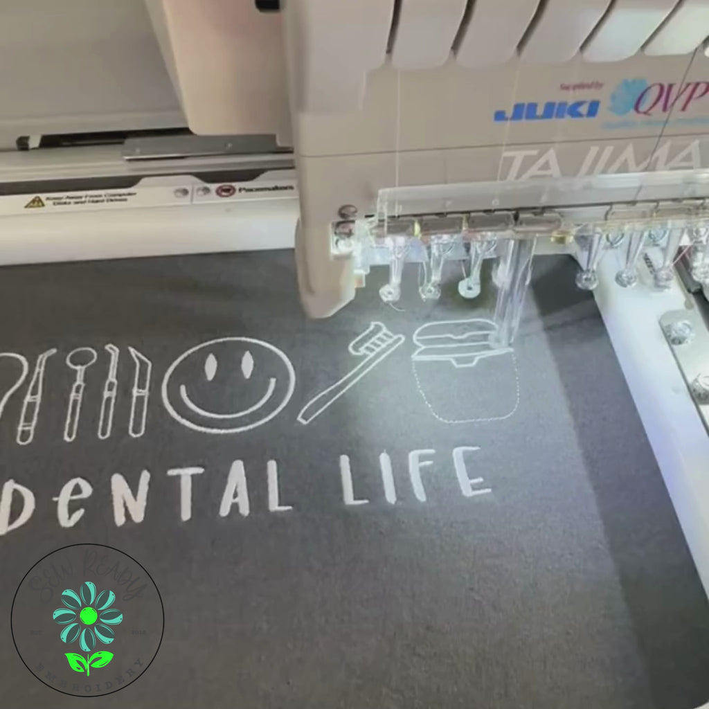 Dental Life Shirt with Icons Dental Office Apparel