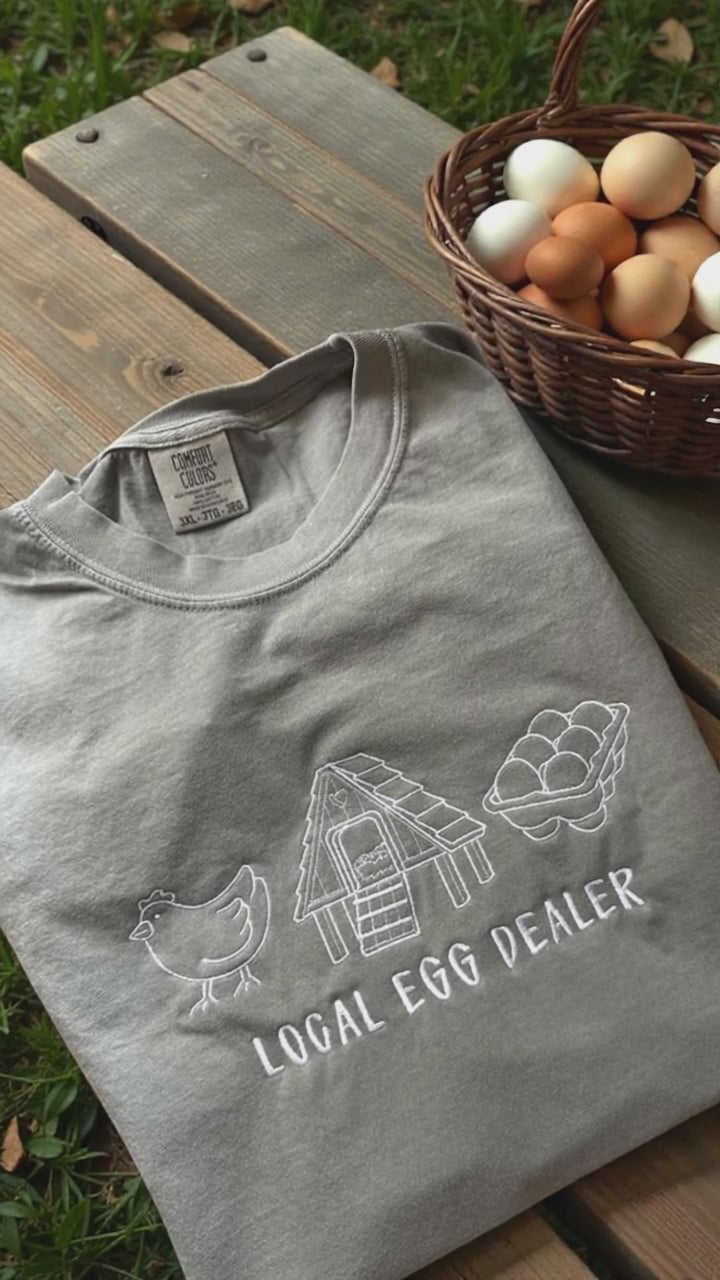Local Egg Dealer Embroidered Shirt