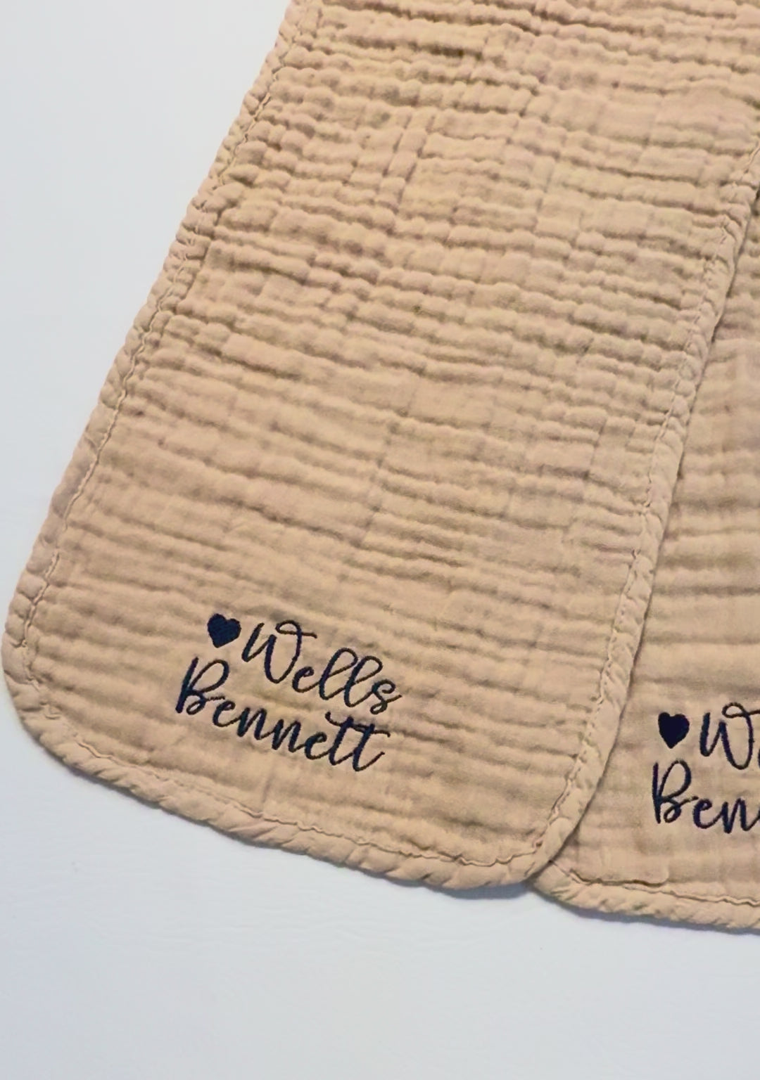 Personalized Muslin Burp Cloths Newborn Essential Set of 4
