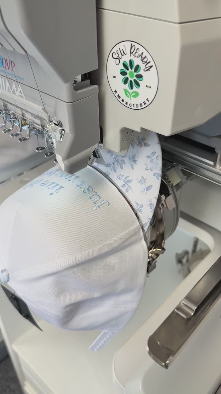 Custom Floral Embroidered Cap