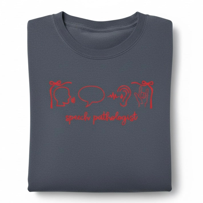 Speech Pathologist Shirt Embroidered Medical Profession Tee