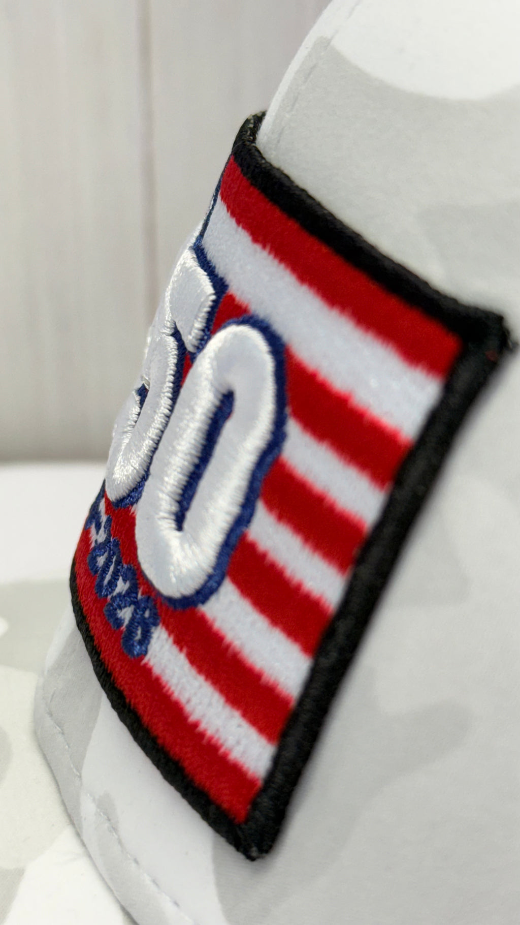 250 Puff Patch Trucker Hat Patriotic American Flag Cap