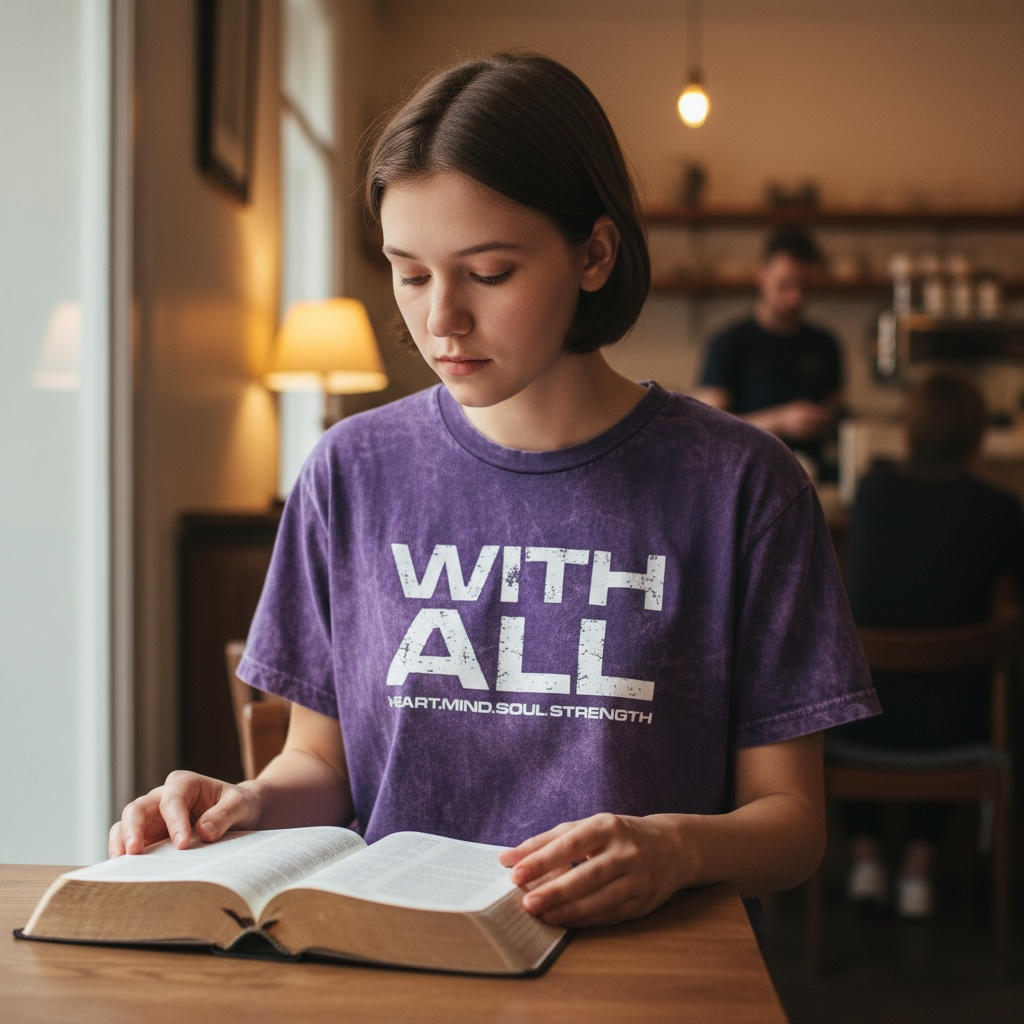 WITH ALL Heart. Mind. Soul. Strength. Grunge Graphic Tee